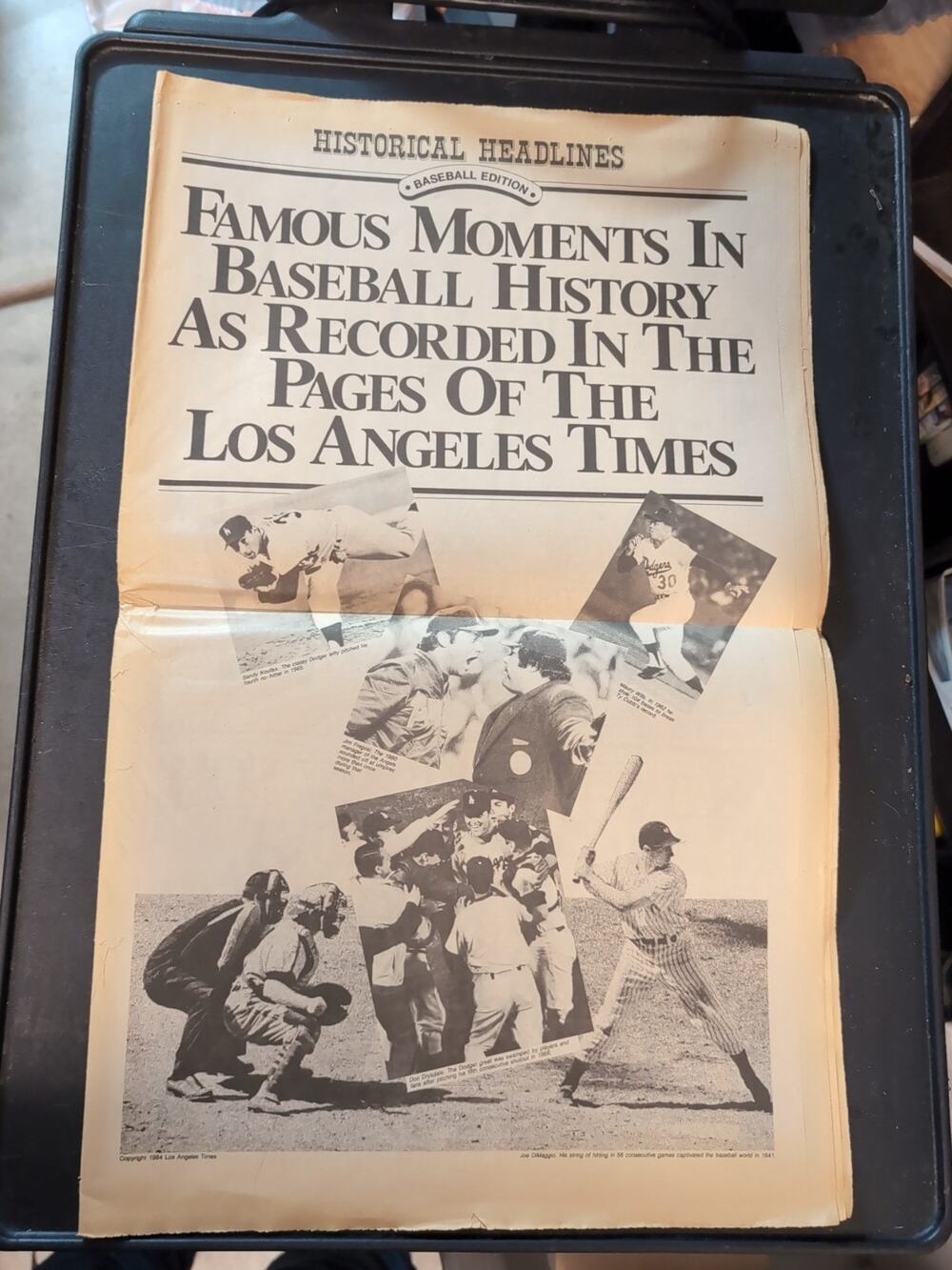 Vintage Historical Headlines Los Angeles Times: Baseball Ed 1984 Aaron Ruth